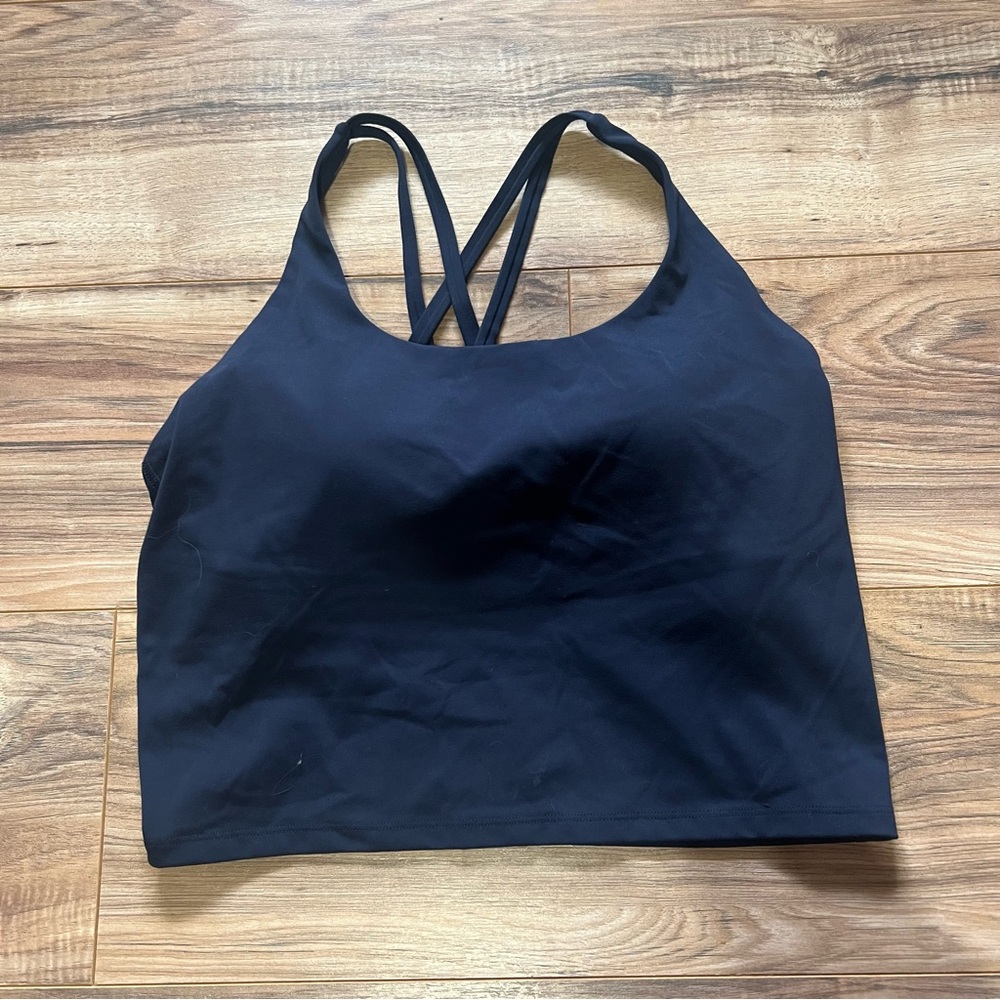 Women's Black Strappy workout tank top
